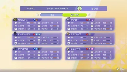 S1/カバルドン/ゲッコウガ/アーマーガア/ミミッキュ/ゲンガー/ミミロップ画像