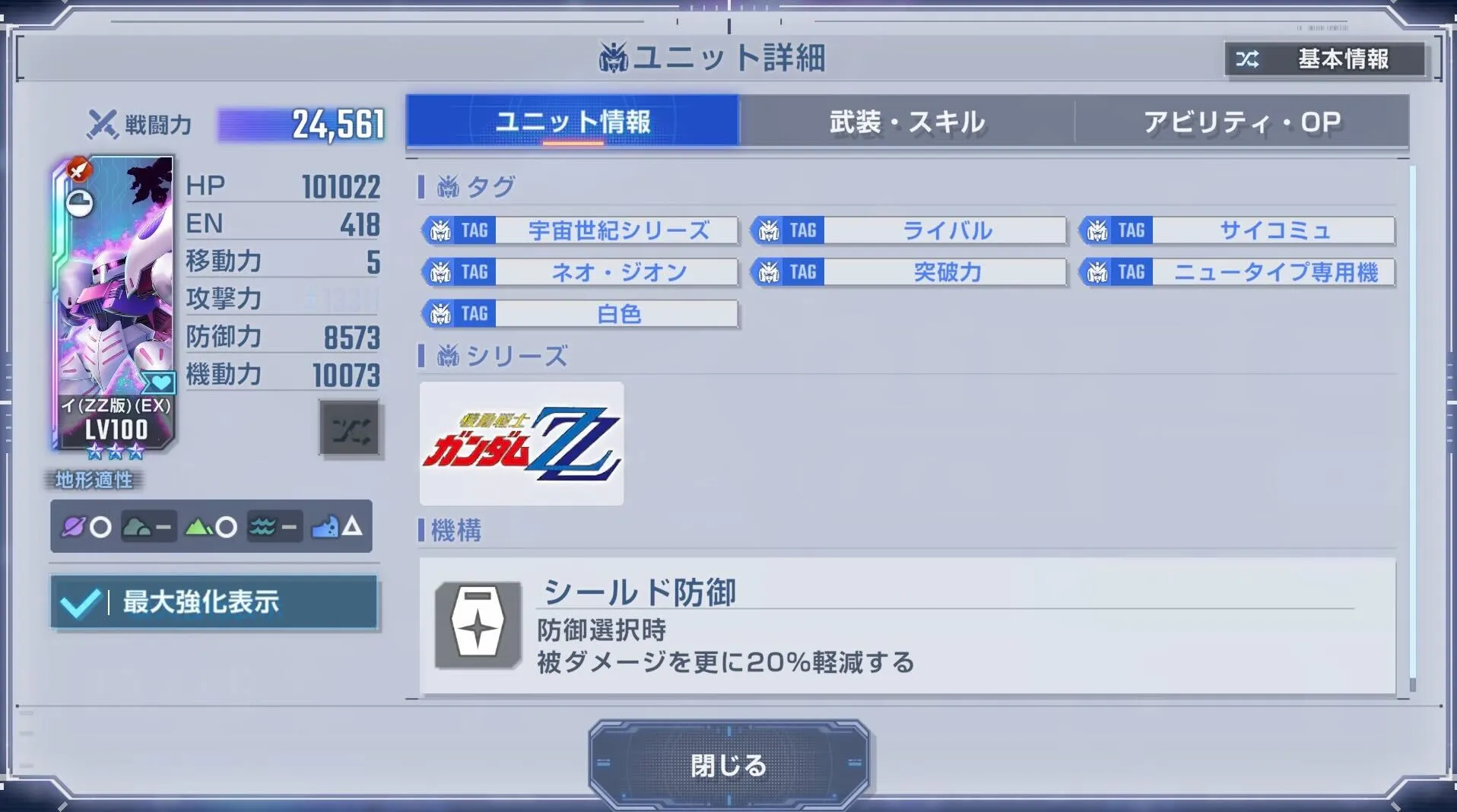 サイコミュや突破力のタグを持つ