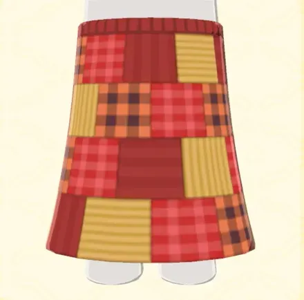 パッチワークロングスカート画像