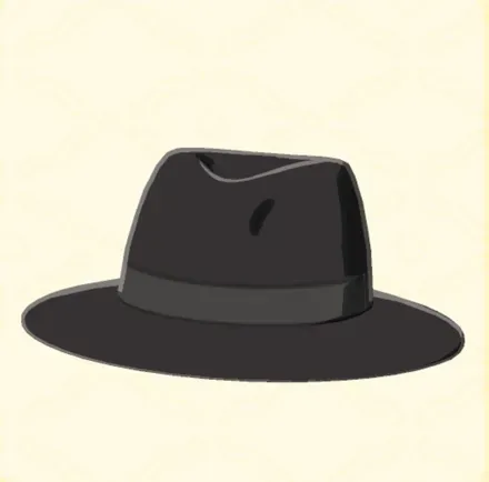 つば広フェルトハット画像