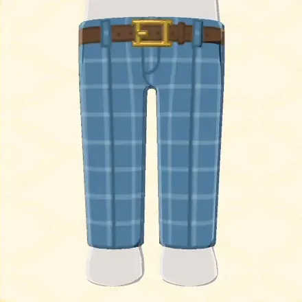 チェック柄スラックス画像