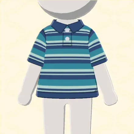 マルチボーダーポロシャツ画像