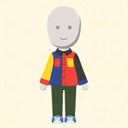 クレイジーカラーシャツコーデ画像