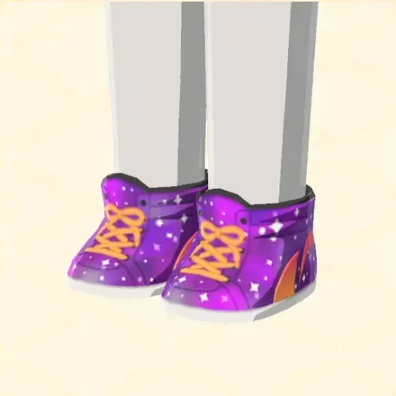 宇宙柄スニーカー画像