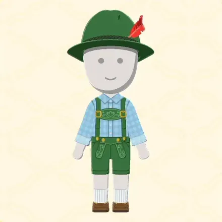 チロリアンオーバーオールコーデ画像