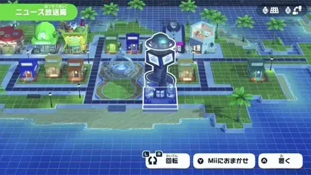 ニュース放送局を設置する様子