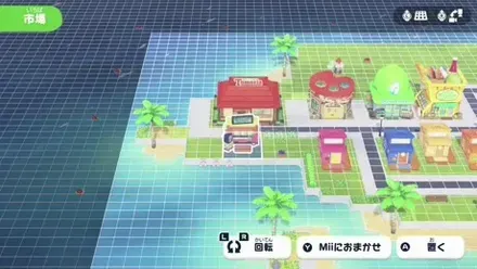 島に市場を設置する様子