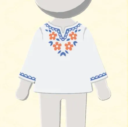 刺繍のブラウス画像