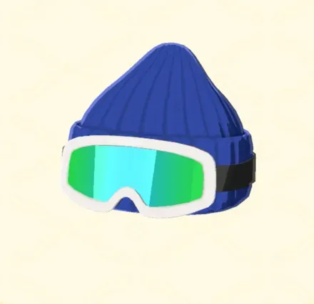 ゴーグル付きニット帽画像