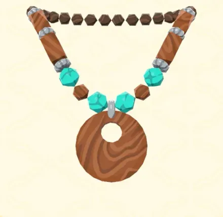 ウッドビーズネックレス画像