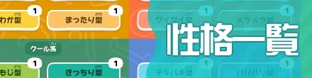 性格一覧