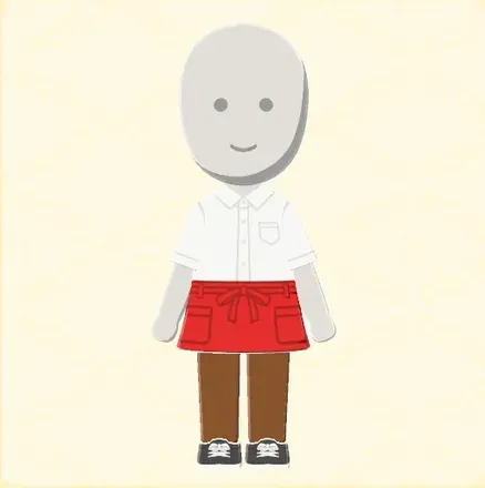 レストランの店員さんコーデ画像