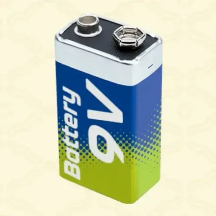 9Vの乾電池画像