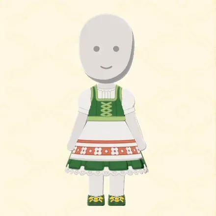 チロリアンドレスコーデ画像