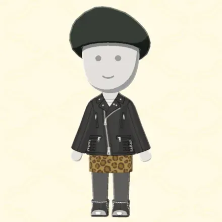 パンクレオパードコーデ画像