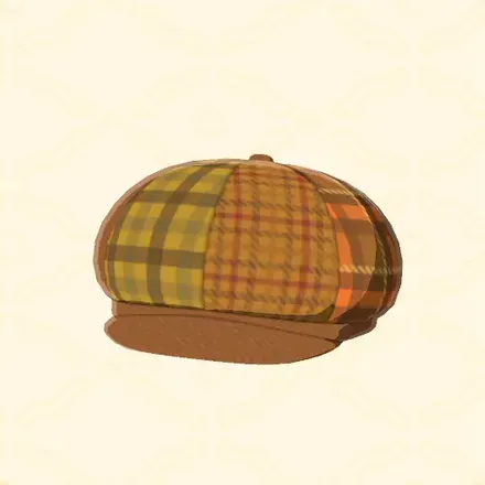 チェック柄キャスケット画像