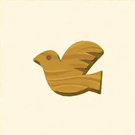 とりのブローチ画像