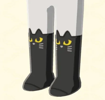 ネコのニーハイソックス画像