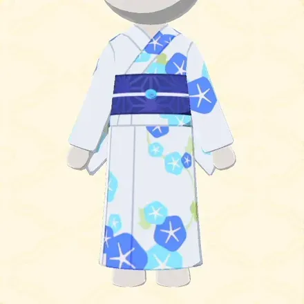 朝顔の浴衣画像