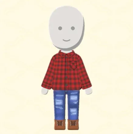 ワイルドネルシャツコーデ画像