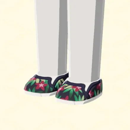 ボタニカル柄スリッポン画像