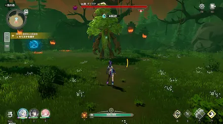 祠を守るモンスター「キリスケ」を倒す