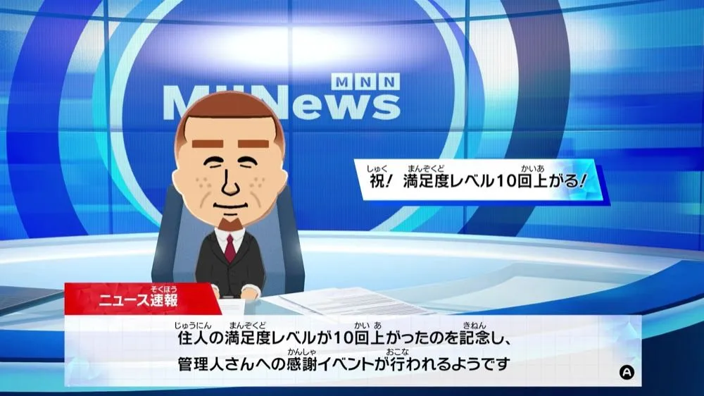 満足度レベル上昇