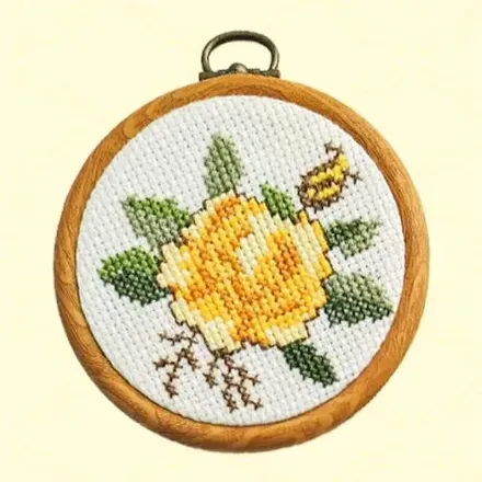 刺繍の壁掛け画像