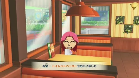 トイレットペーパーをもらう様子