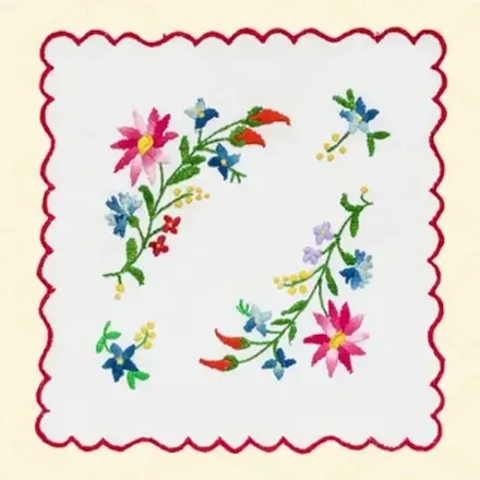 刺繍のハンカチ画像