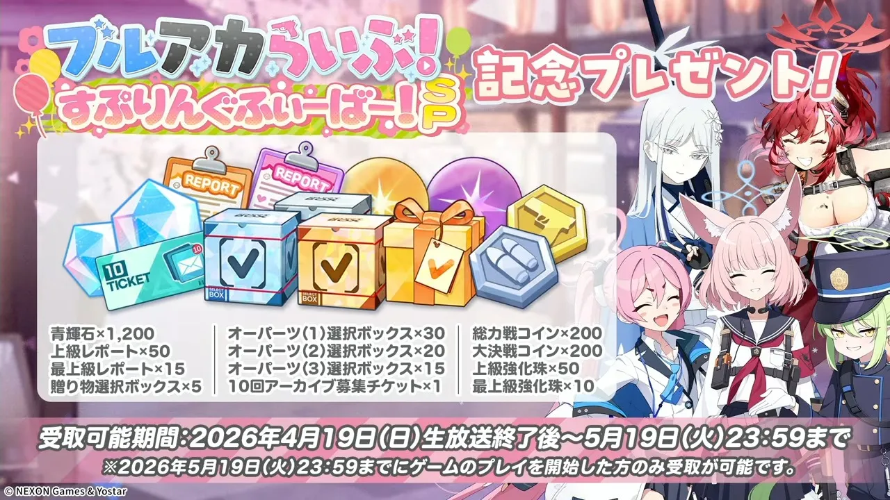 ブルアカらいぶ記念プレゼント