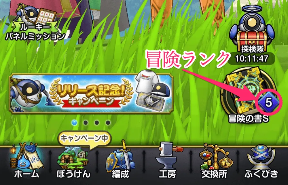 冒険ランク確認