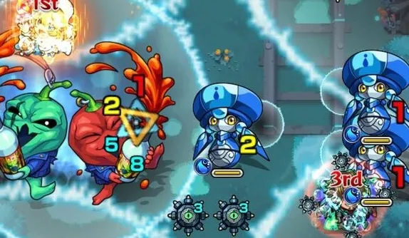 重力バリアと地雷が出現