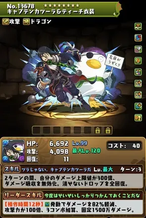 キャプテンカツーラ＆ティーチ衣装