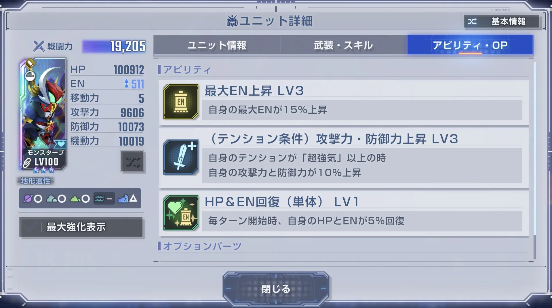 テンション状況で攻撃力と防御力が上昇