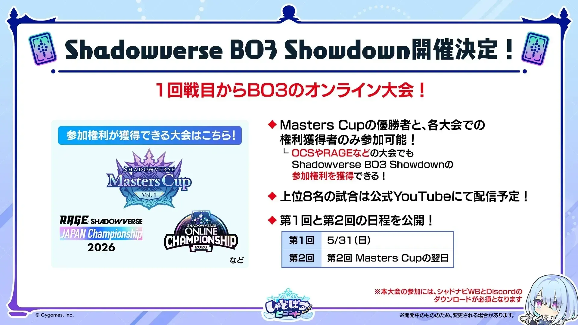 Showdown開催決定