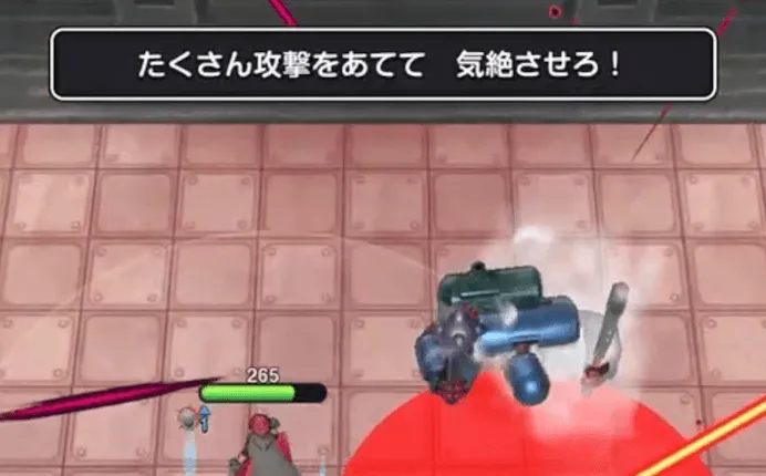 連続攻撃で気絶させる