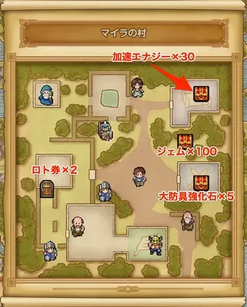 マイラの村の宝箱