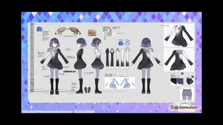 秦谷美鈴の3面図と設定画