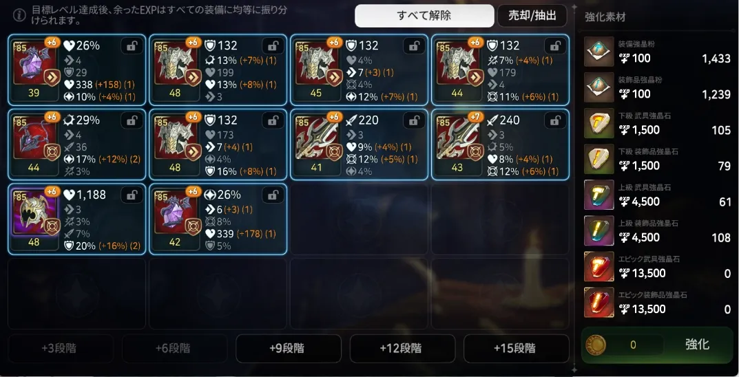 装備厳選