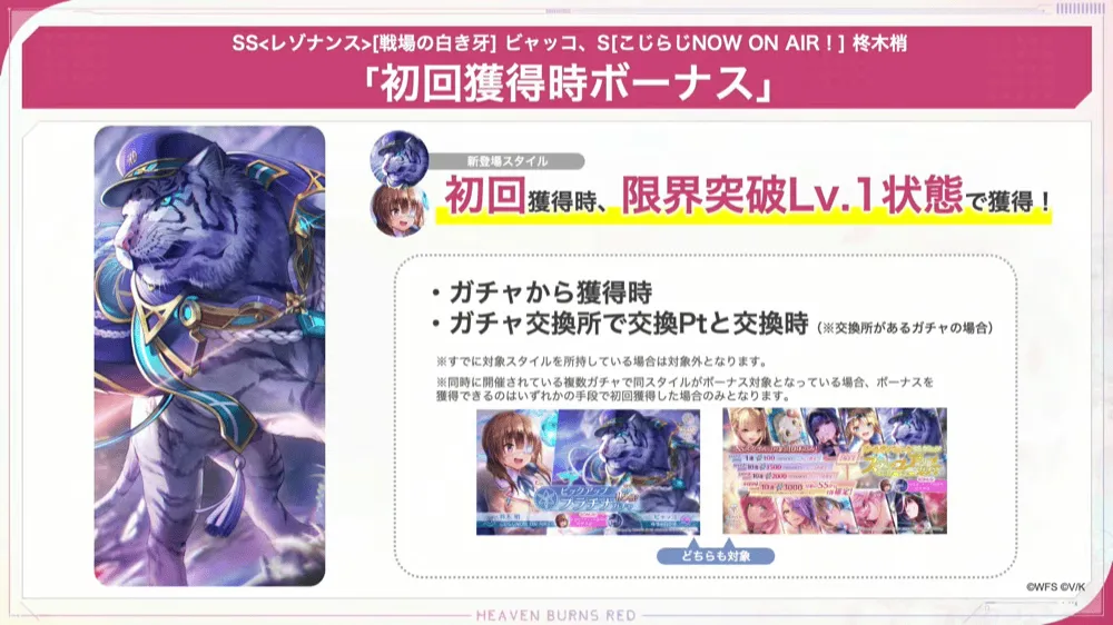 初回獲得時ボーナス