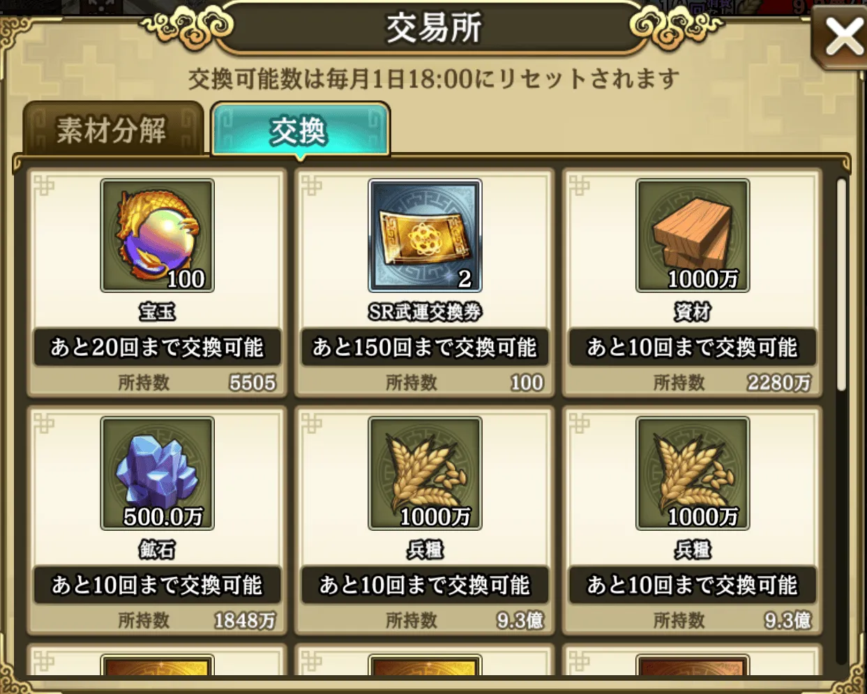 交易所の交換