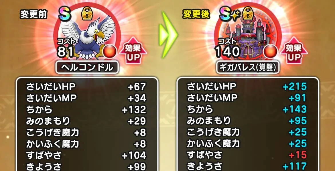 すばやさの低いこころを装備する