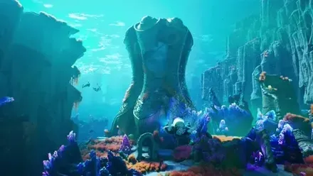 未知の惑星での水中サバイバル