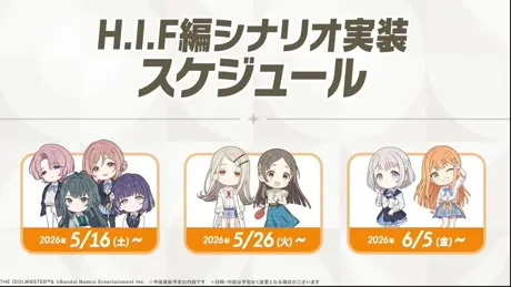 「H.I.F.編」シナリオ実装スケジュール