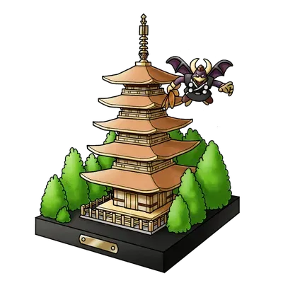 羽黒山五重塔の置物