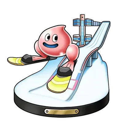スキー場の置物