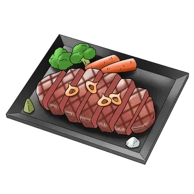 但馬の牛のステーキ