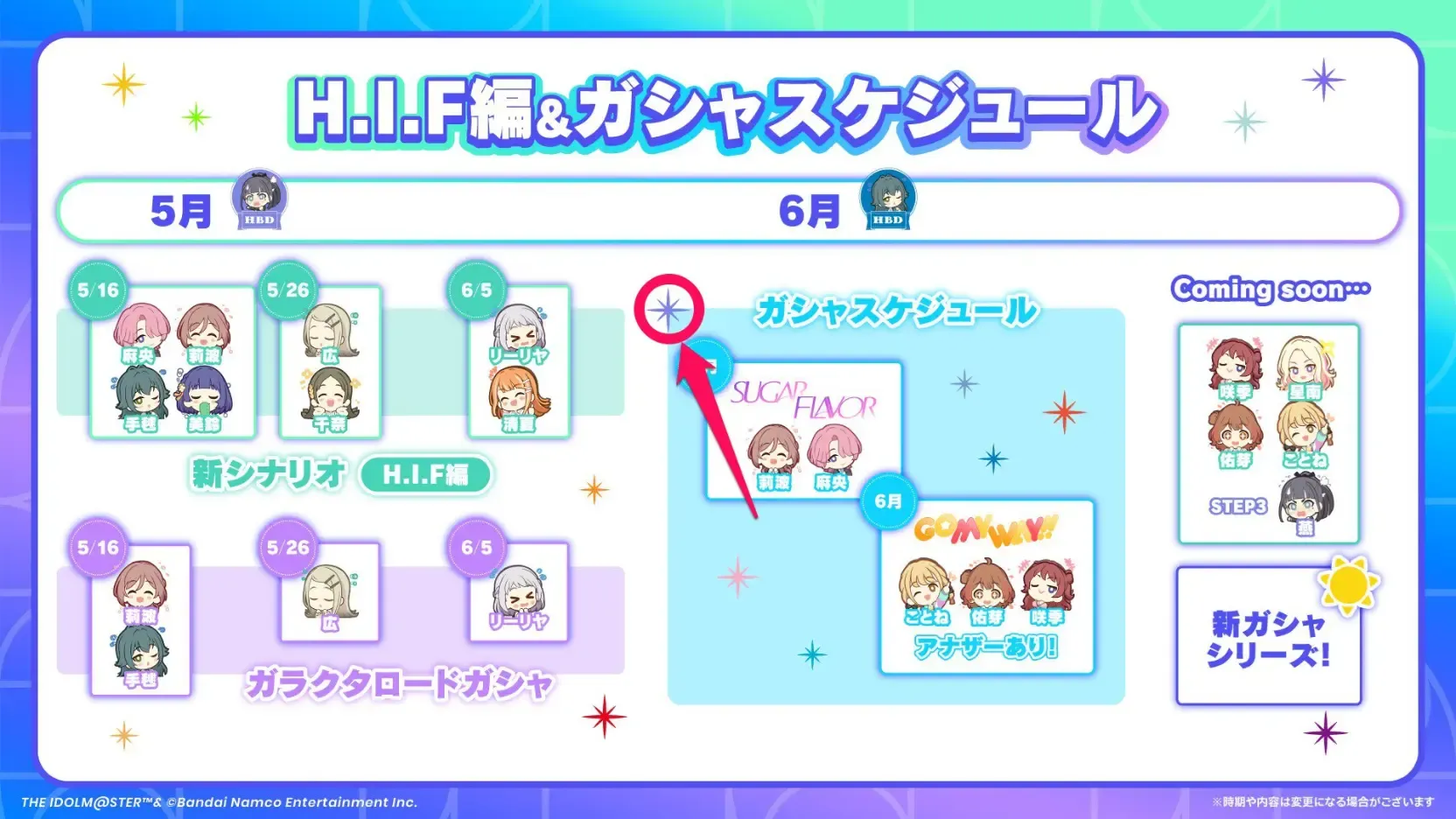 ガチャスケジュール
