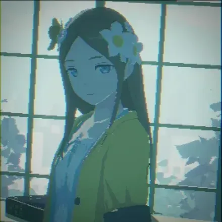 黄色い服を着た少女